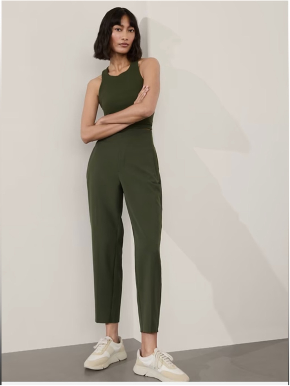 ATHLETA ENDLESS HIGH RISE PANT GREEN SIZE 4